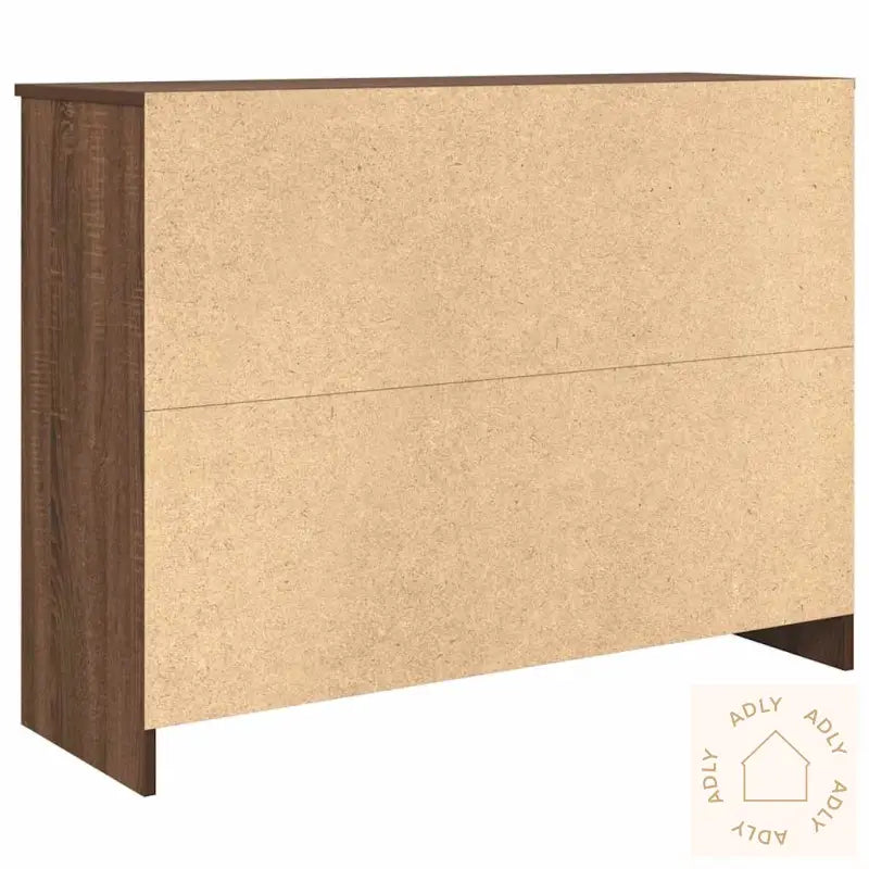 Skjenk Med 6 Skuffer Brun Eik 101X35X76 Cm Konstruert Tre