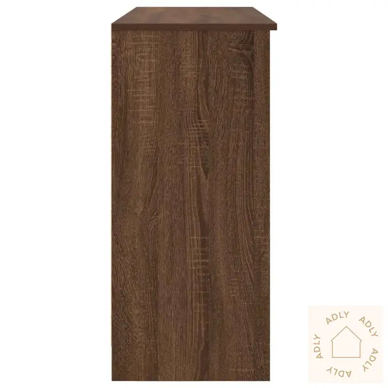 Skjenk Med 6 Skuffer Brun Eik 101X35X76 Cm Konstruert Tre