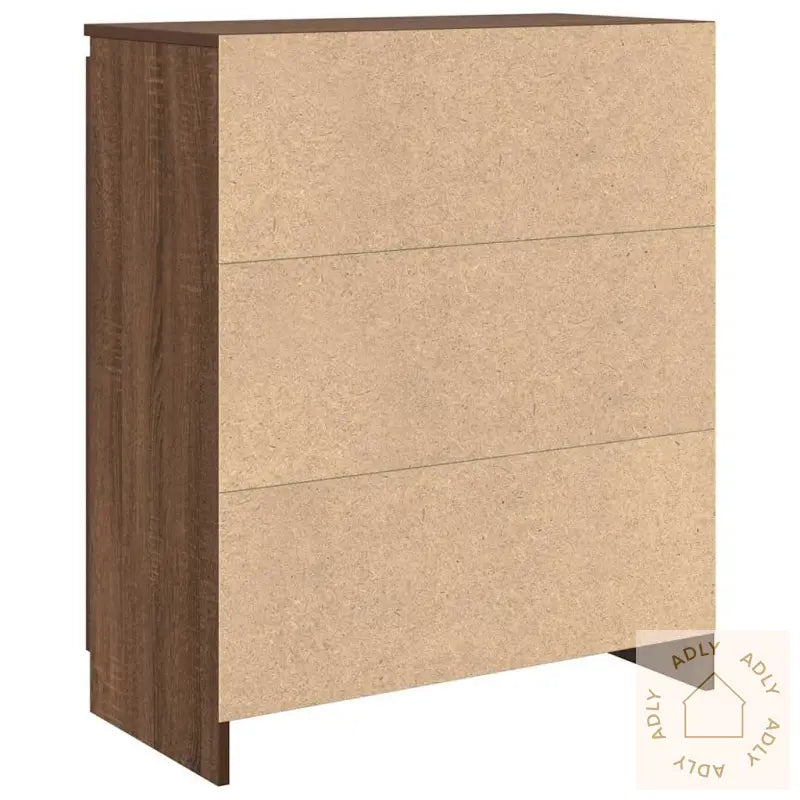 Skjenk Med Skuff Brun Eik 71X35X84 Cm Konstruert Tre