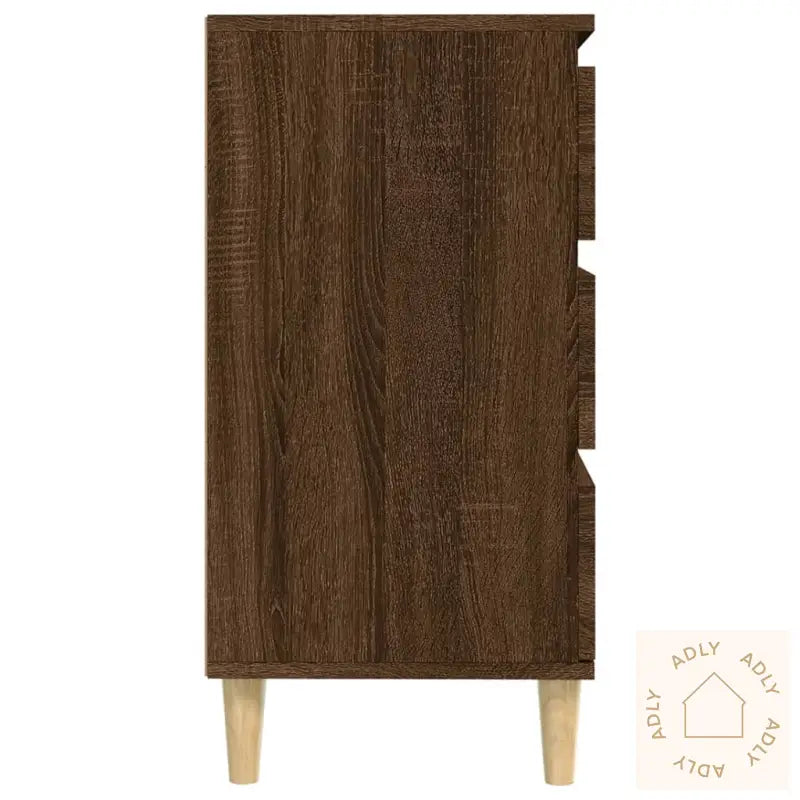 Skjenk Brun Eik 60X35X70 Cm Konstruert Tre