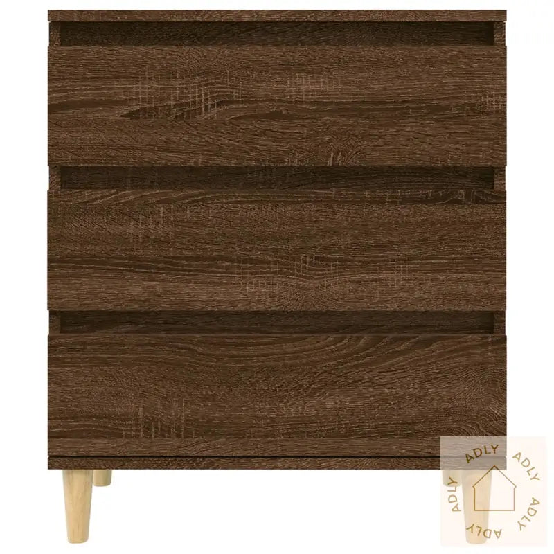 Skjenk Brun Eik 60X35X70 Cm Konstruert Tre