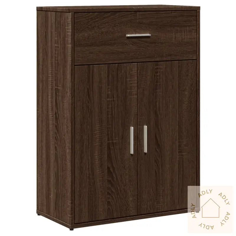 Skjenk Brun Eik 60X30X84 Cm Konstruert Tre