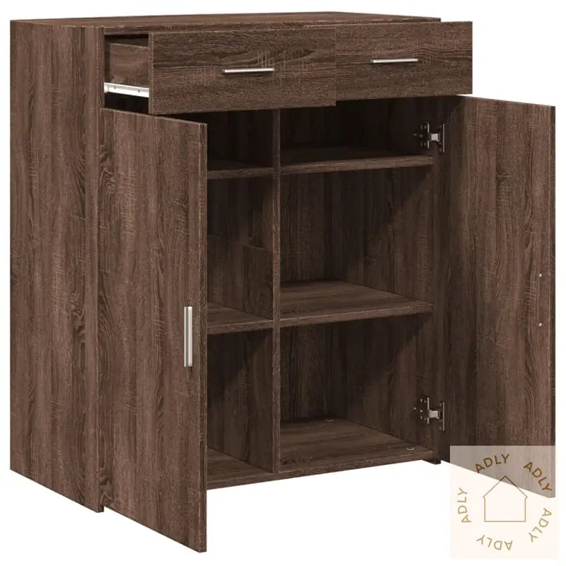 Skjenk Brun Eik 80X42,5X93 Cm Konstruert Tre