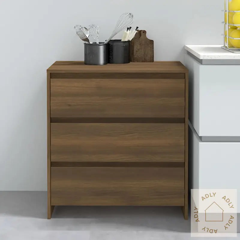 Skjenk Brun Eik 70X41X75 Cm Konstruert Tre