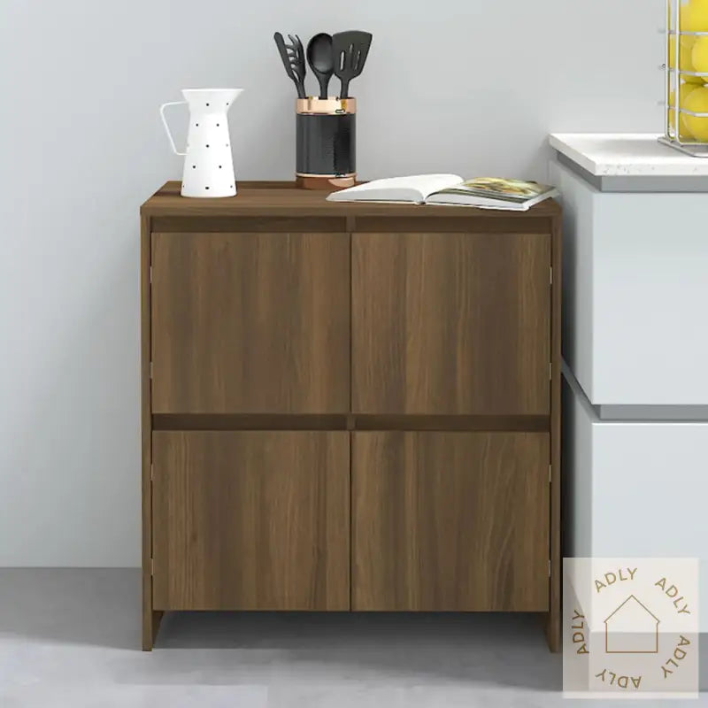 Skjenk Brun Eik 70X41X75 Cm Konstruert Tre