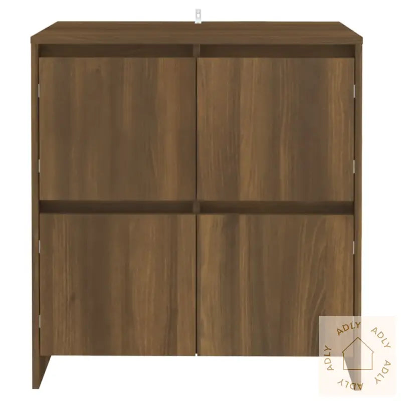 Skjenker 2 Stk Brun Eik 70X41X75 Cm Konstruert Tre
