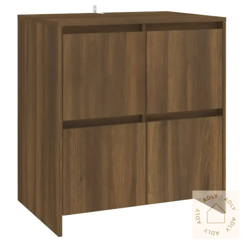 Skjenker 2 Stk Brun Eik 70X41X75 Cm Konstruert Tre