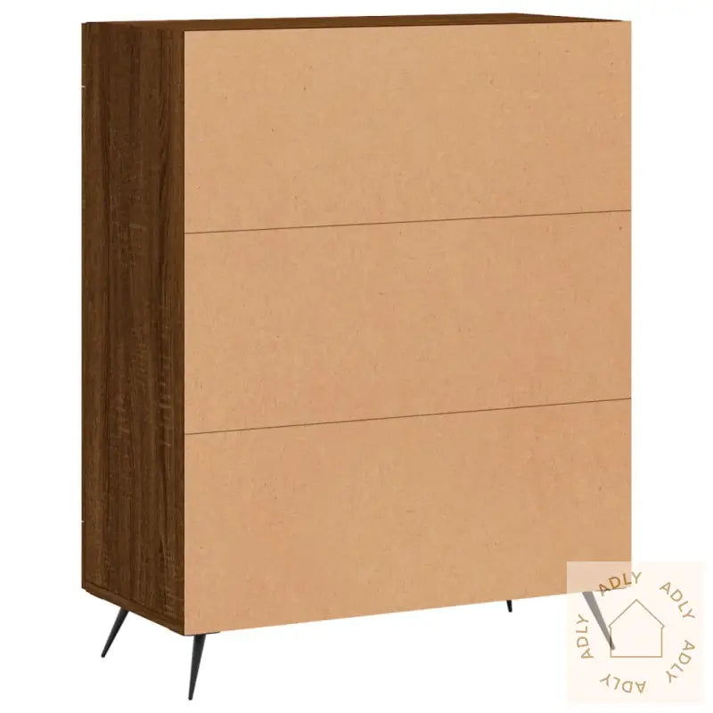 Skjenk Brun Eik 69,5X34X90 Cm Konstruert Tre