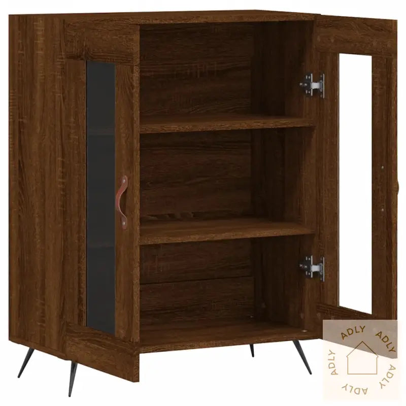 Skjenk Brun Eik 69,5X34X90 Cm Konstruert Tre