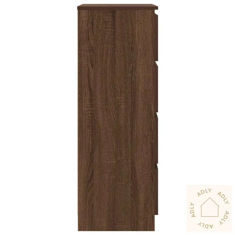 Skjenk Brun Eik 60X35X98,5 Cm Konstruert Tre