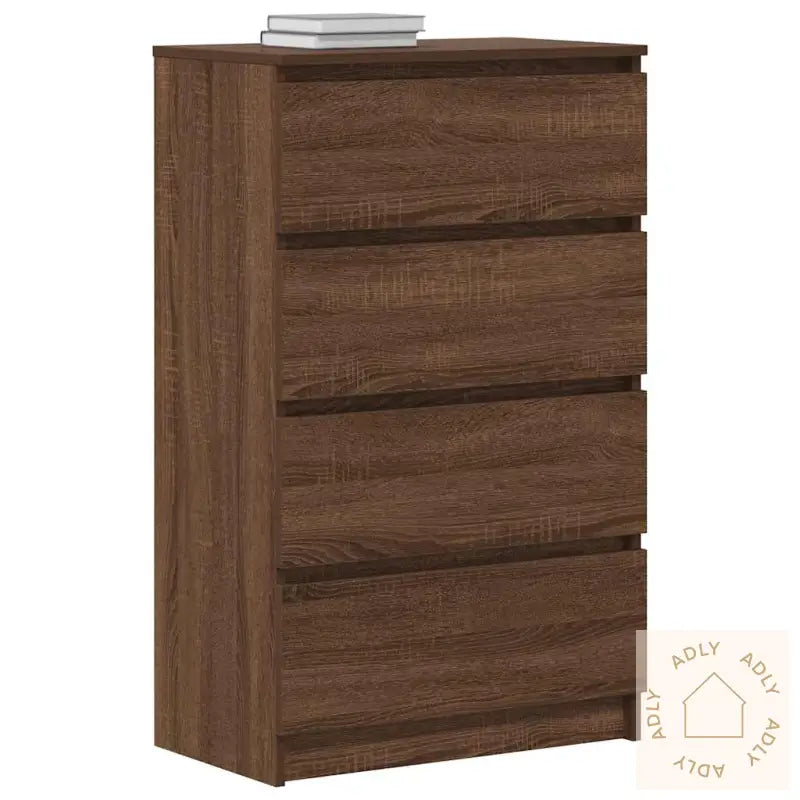 Skjenk Brun Eik 60X35X98,5 Cm Konstruert Tre