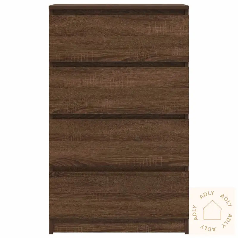 Skjenk Brun Eik 60X35X98,5 Cm Konstruert Tre