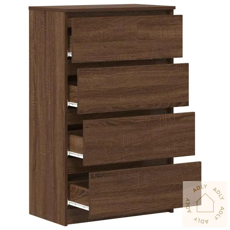 Skjenk Brun Eik 60X35X98,5 Cm Konstruert Tre