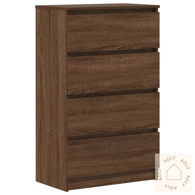 Skjenk Brun Eik 60X35X98,5 Cm Konstruert Tre