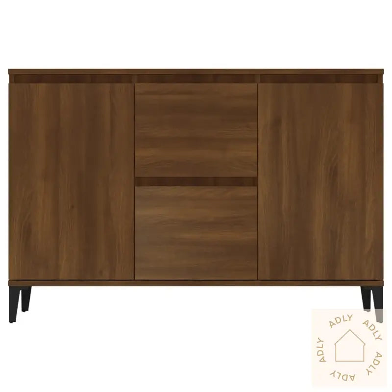 Skjenk Brun Eik 104X35X70 Cm Konstruert Tre