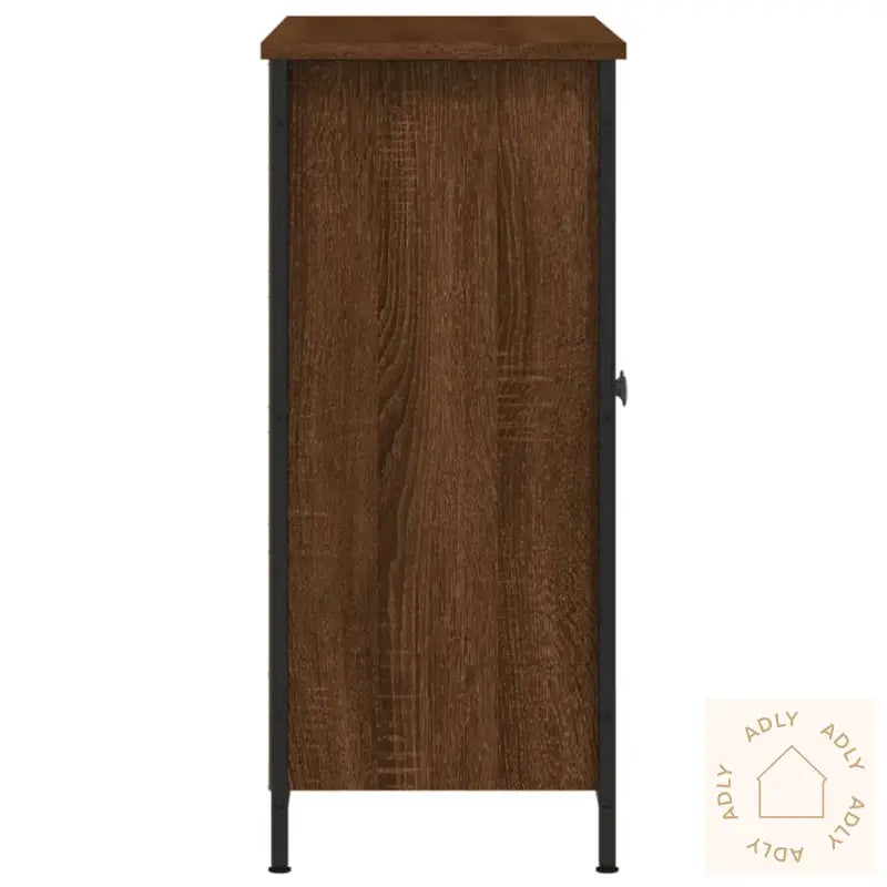 Skjenk Brun Eik 100X33X75 Cm Konstruert Tre