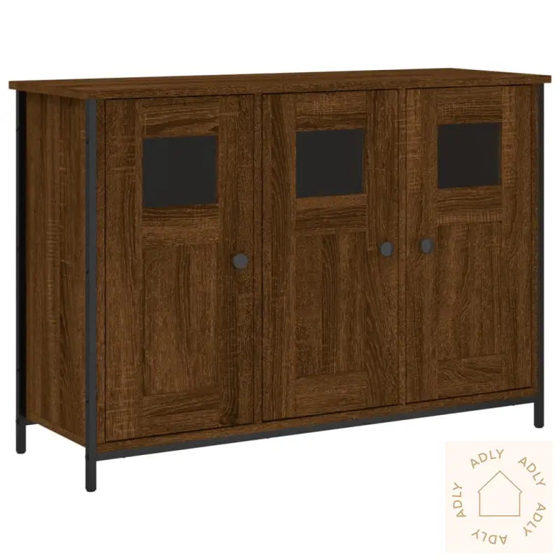 Skjenk Brun Eik 100X35X70 Cm Konstruert Tre
