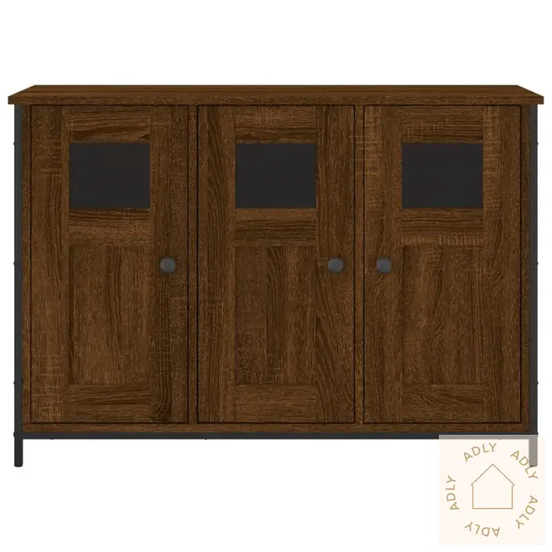 Skjenk Brun Eik 100X35X70 Cm Konstruert Tre