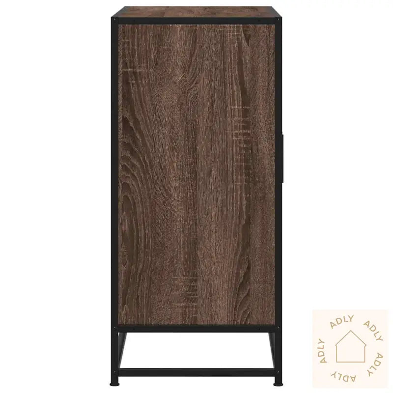 Skjenk Brun Eik 68X35X76 Cm Konstruert Tre Og Metall