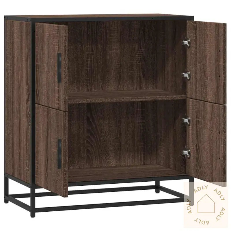 Skjenk Brun Eik 68X35X76 Cm Konstruert Tre