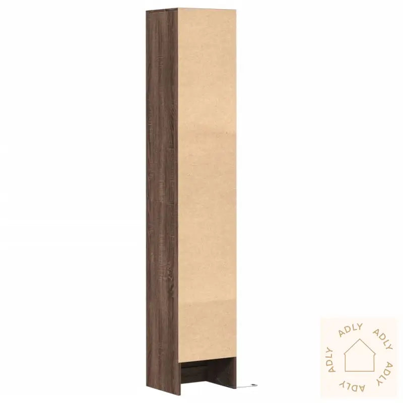 Skjenk Med Led Brun Eik 36X32,5X200 Cm Konstruert Tre