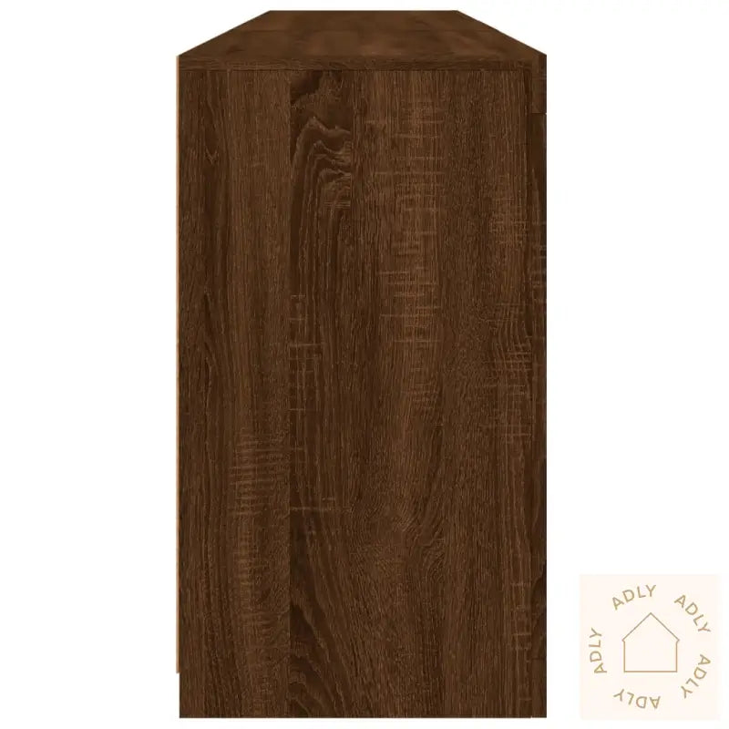 Skjenk Med Led-Lys Brun Eik 162X37X67 Cm