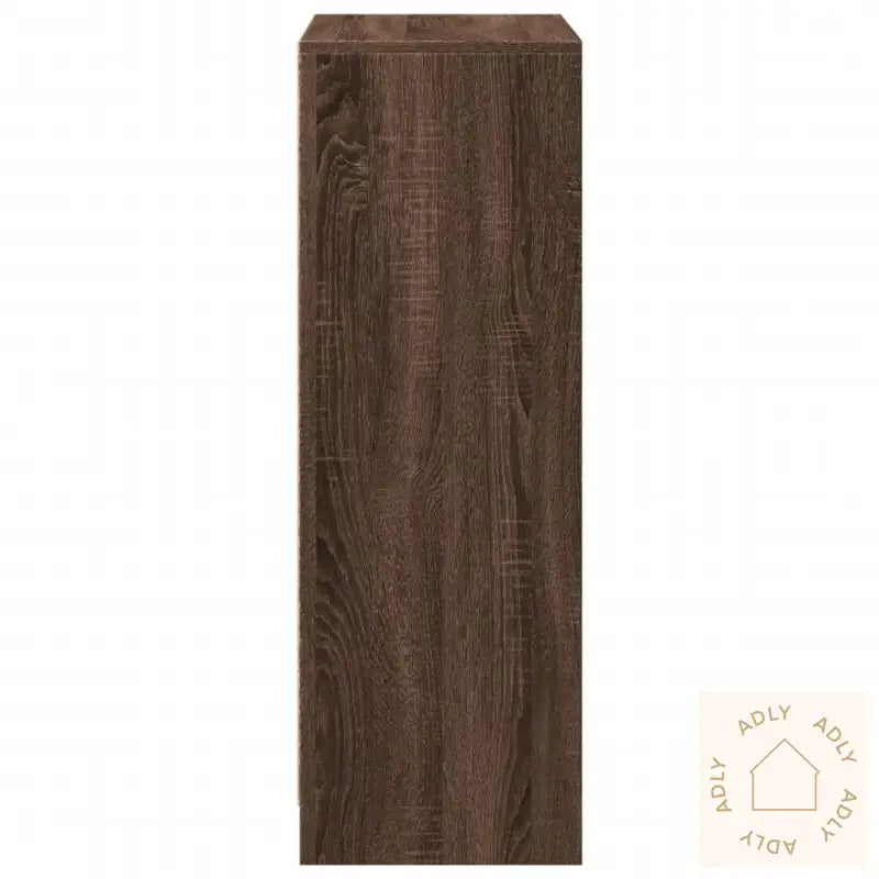 Skjenk Med Led Brun Eik 72X34X100 Cm Konstruert Tre