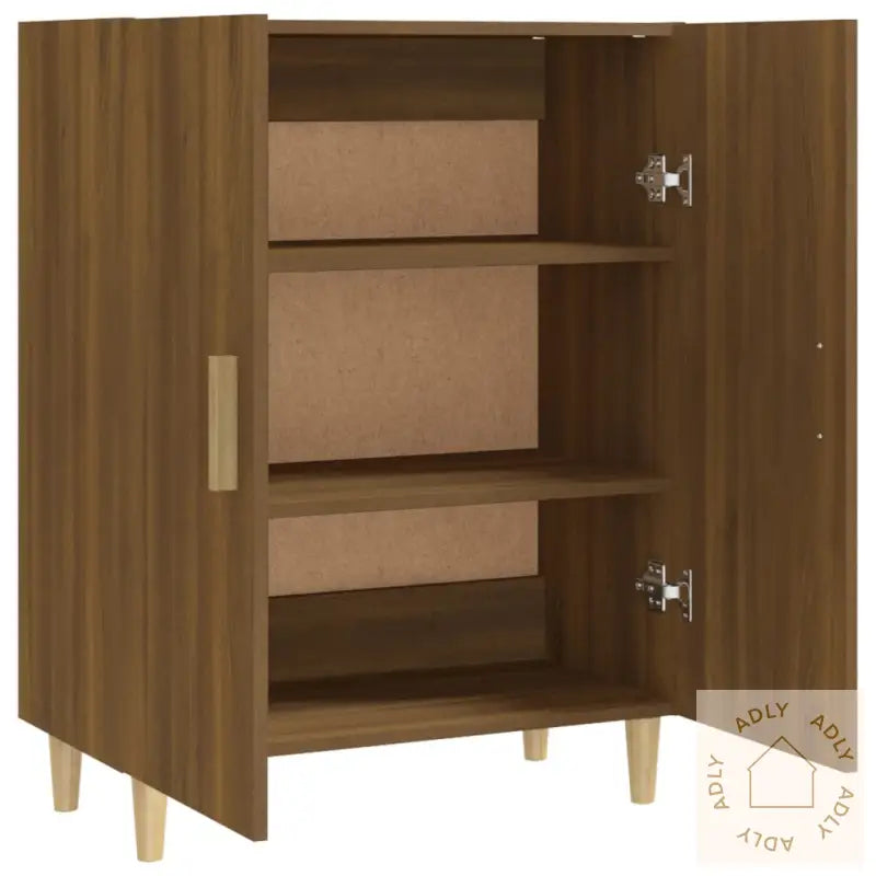 Skjenk Brun Eik 70X34X90 Cm Konstruert Tre