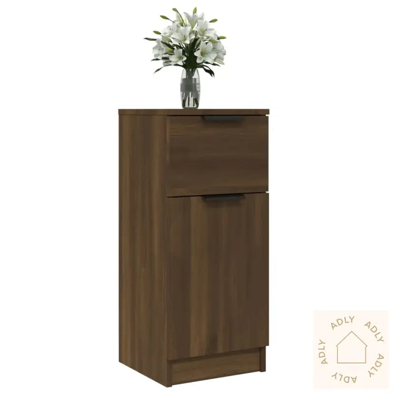 Skjenk Brun Eik 30X30X70 Cm Konstruert Tre