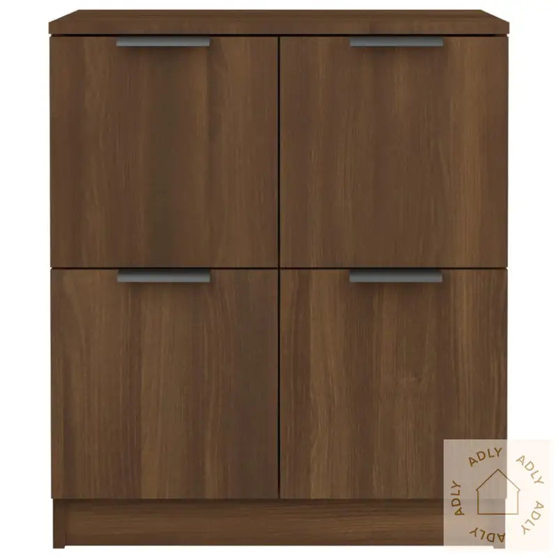 Skjenker 2 Stk Brun Eik 60X30X70 Cm Konstruert Tre
