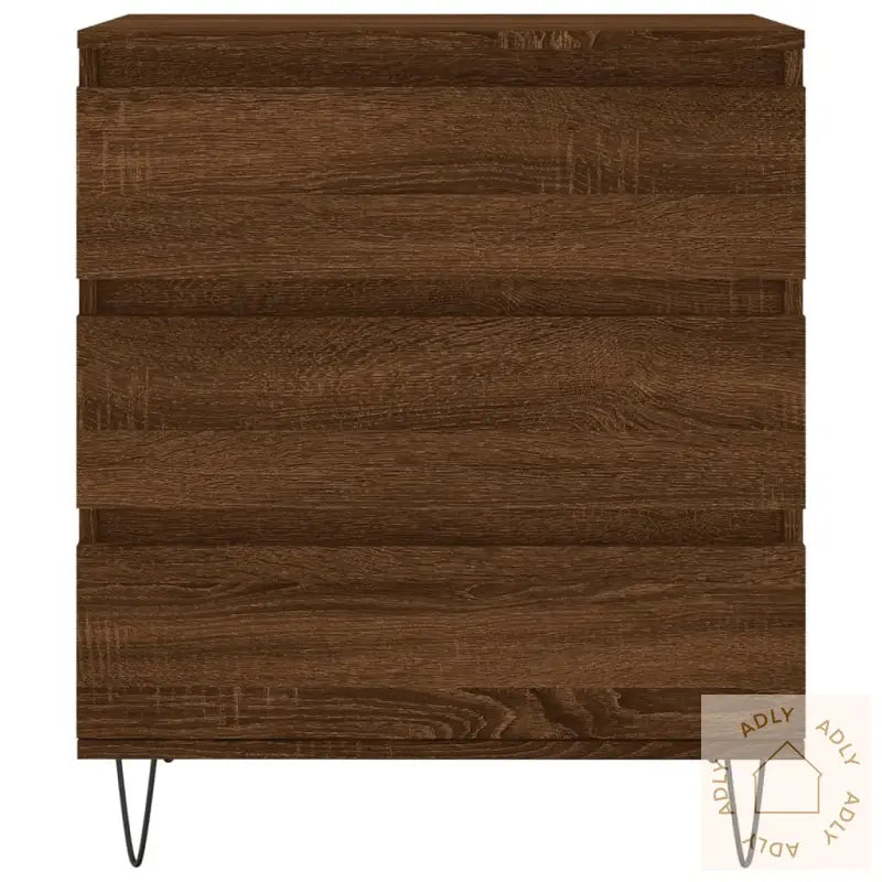 Skjenk Brun Eik 60X35X70 Cm Konstruert Tre