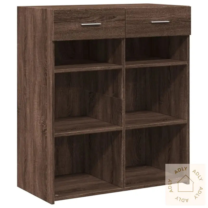 Skjenk Brun Eik 80X42,5X93 Cm Konstruert Tre