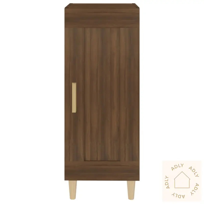 Skjenk Brun Eik 34,5X34X90 Cm Konstruert Tre