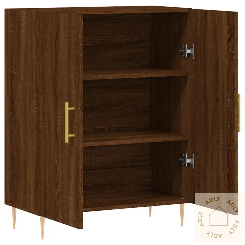 Skjenk Brun Eik 69,5X34X90 Cm Konstruert Tre