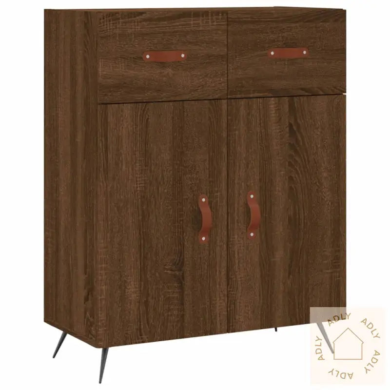 Skjenk Brun Eik 69,5X34X90 Cm Konstruert Tre