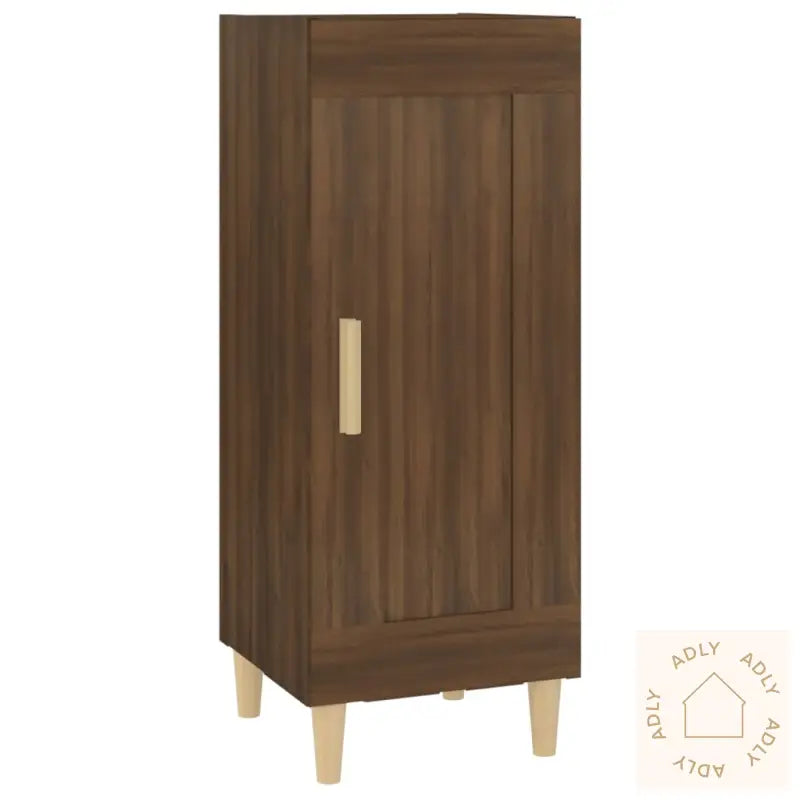Skjenk Brun Eik 34,5X34X90 Cm Konstruert Tre