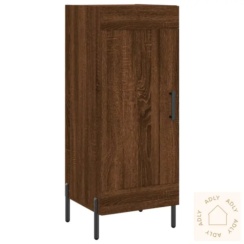 Skjenk Brun Eik 34,5X34X90 Cm Konstruert Tre