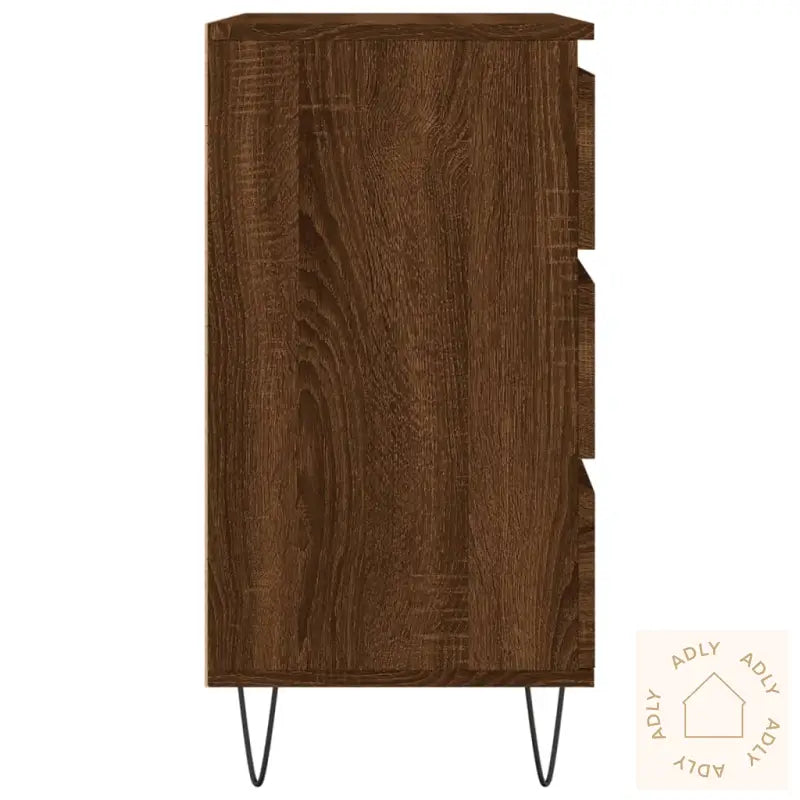 Skjenk Brun Eik 60X35X70 Cm Konstruert Tre