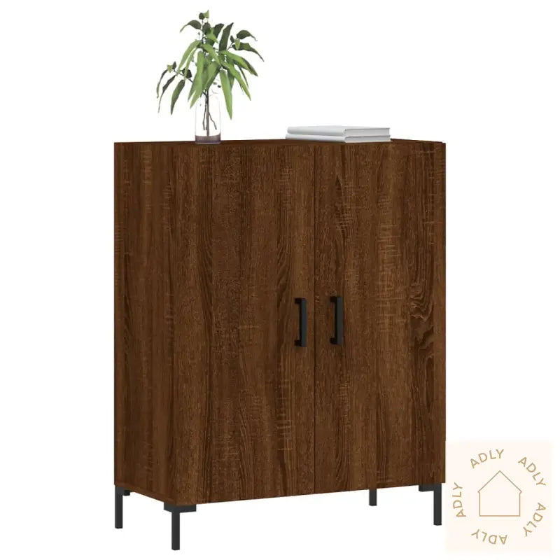 Skjenk Brun Eik 69,5X34X90 Cm Konstruert Tre