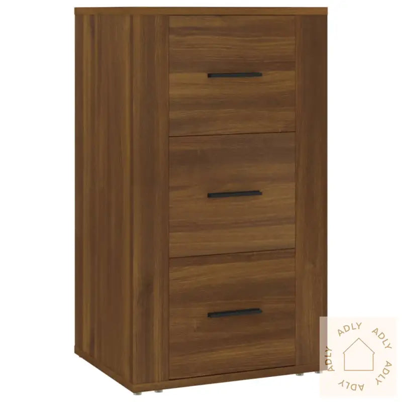 Skjenk Brun Eik 40X33X70 Cm Konstruert Tre