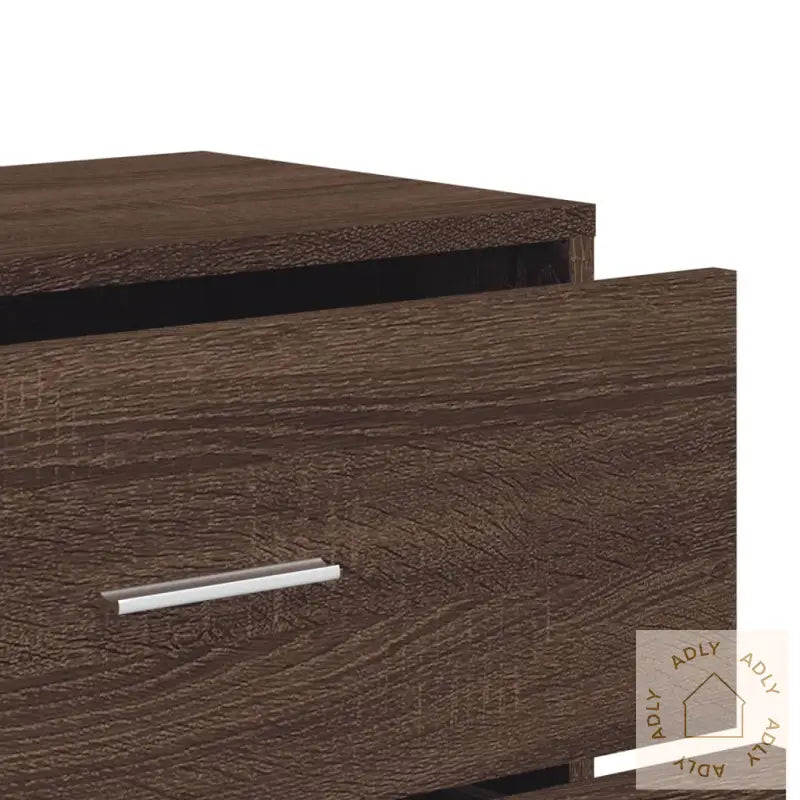 Skjenker 2 Stk Brun Eik 60X31X84 Cm Konstruert Tre