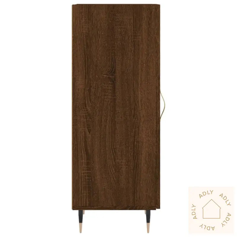 Skjenk Brun Eik 34,5X34X90 Cm Konstruert Tre