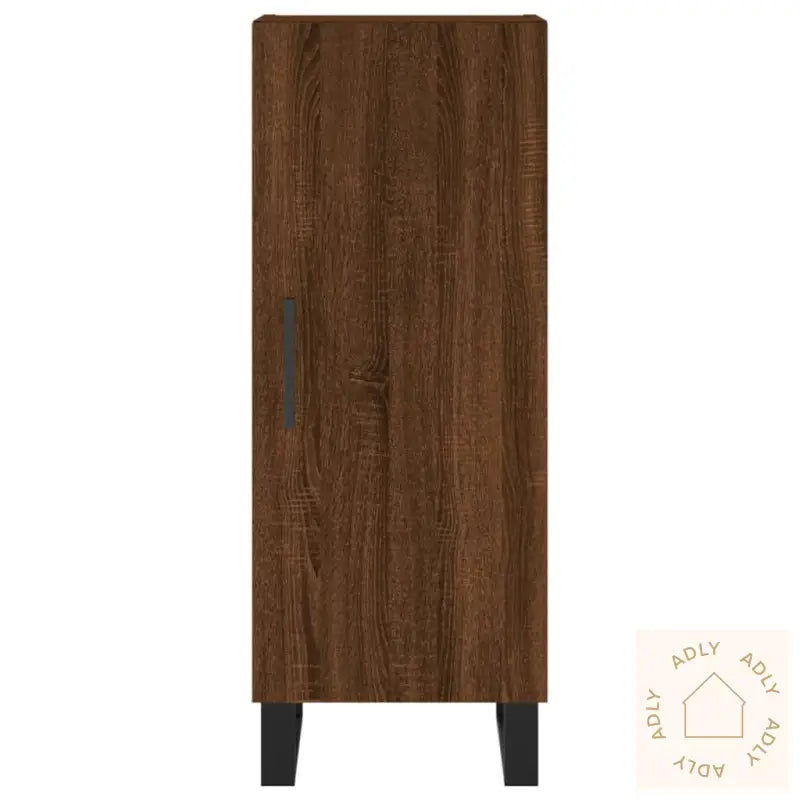 Skjenk Brun Eik 34,5X34X90 Cm Konstruert Tre