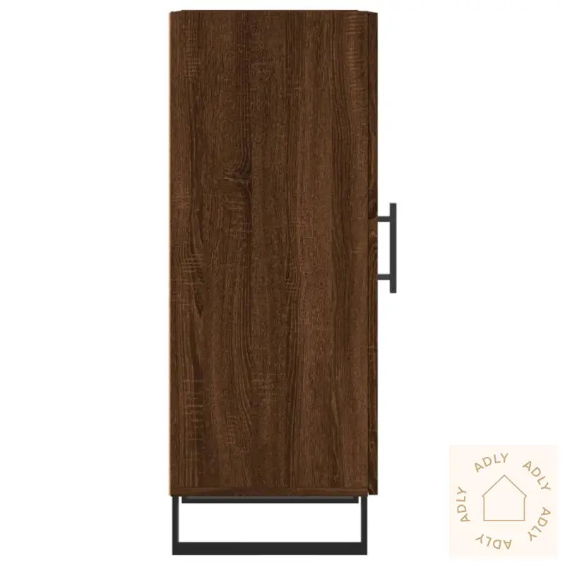 Skjenk Brun Eik 34,5X34X90 Cm Konstruert Tre