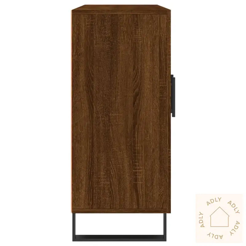 Skjenk Brun Eik 90X34X80 Cm Konstruert Tre
