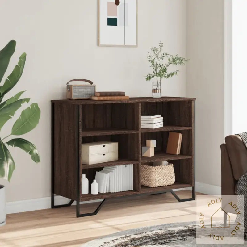 Skjenk Brun Eik 101X35,5X74,5 Cm Konstruert Tre