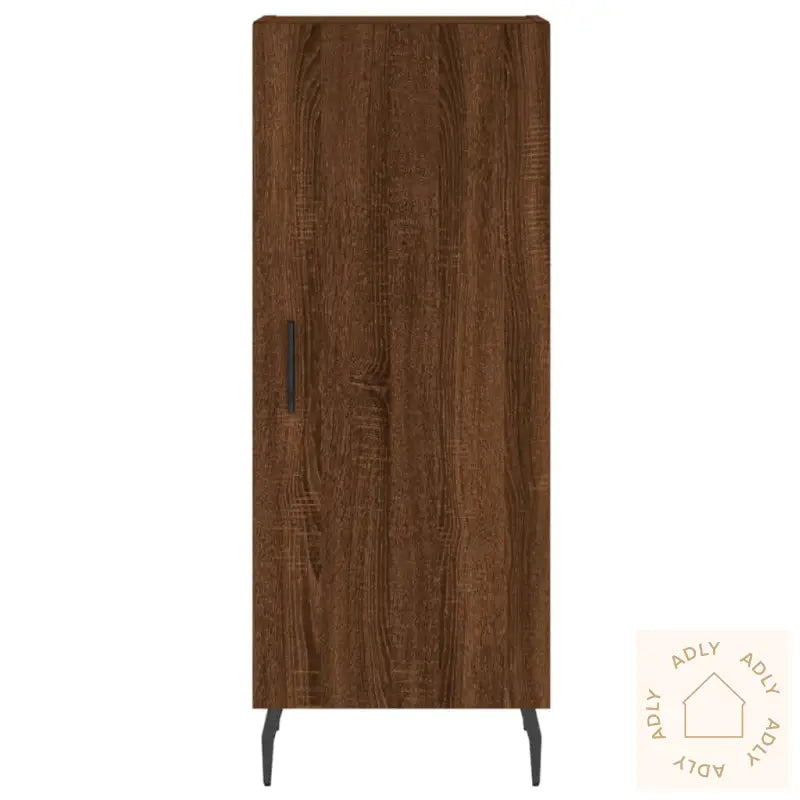 Skjenk Brun Eik 34,5X34X90 Cm Konstruert Tre