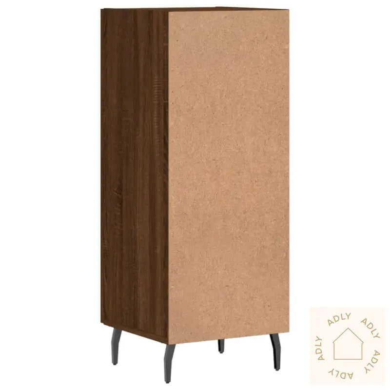 Skjenk Brun Eik 34,5X34X90 Cm Konstruert Tre