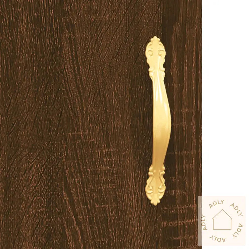 Skjenk Brun Eik 34,5X34X90 Cm Konstruert Tre