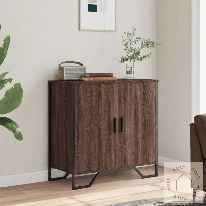 Skjenk Brun Eik 78X35,5X74,5 Cm Konstruert Tre